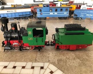LGB 2010D 0-4-0 Stainz Steam Locomotive and green coal tender car, was $240 sold together, NOW $199
