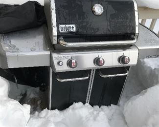 Weber grill, Genesis, 3 burners, comes w/grill cover  $325