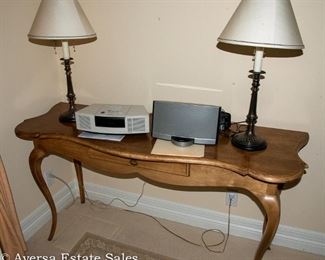 Console Table WITH Lamps