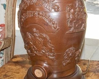Stoneware Water jug lamp