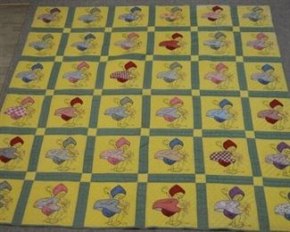 4030 - Quilt - Appliqued Girl with Flowers