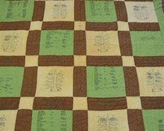 4032 - Quilt - Family Tree - Green + Brown