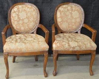 3706 - Pr French Arm Chairs