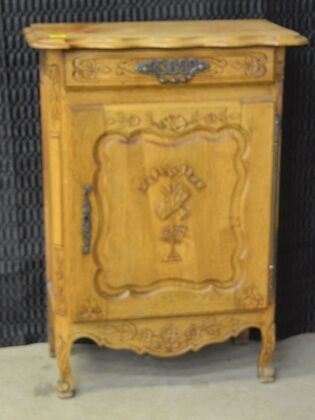 4607 - Oak Country French Cabinet