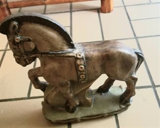 Ceramic table top horse