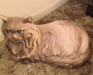 Vintage large cat ceramic