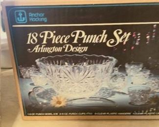 Still in the box vintage punch bowl set