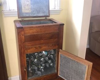 Antique oak icebox
