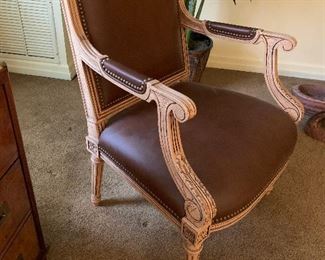 One of two Hancock & Moore leather Fowler Chairs