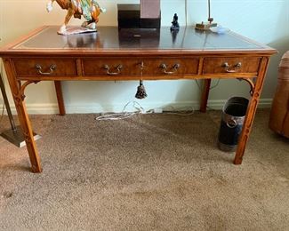 Bevan Funnell desk with leather top