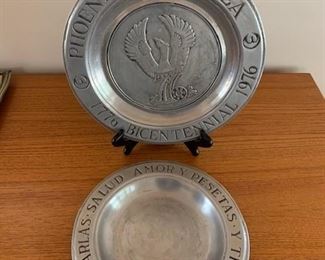 $10/each Vintage Pewter Plates