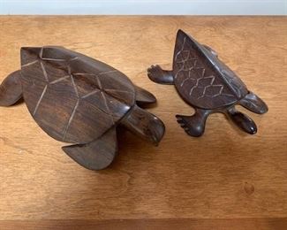 $25/pair Vintage Ironwood Sea Turtles 6'' and 7 1/2''