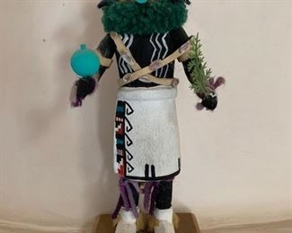 $400 Vintage Kahaila/Hunter Kachina, hand carved and painted cottonwood root,9 1/2'' (purchased from Forest Fenn Gallery)