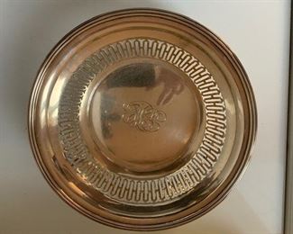 $135 Bailey Banks and Biddle 8 1/4'' Sterling pierced bowl, monogrammed, 6.0 t oz