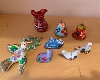 $25/set Vintage Mexican ceramic ornaments