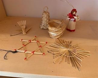 $20/set Vintage straw ornaments