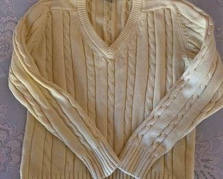 $15 Womens Medium Lands End Cotton V-Neck Sweater