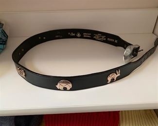 $35 Black Leegan Western Leather Belt Size 32