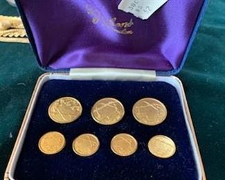 $25 Vintage English brass buttons NIB, fly fishing design
