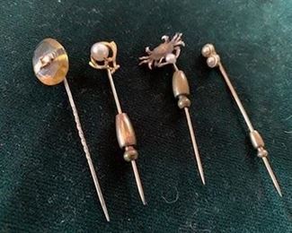 $100 Collection/4 antique stickpins