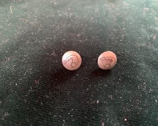 $20 Vintage Native American sterling bear post earrings, hallmarked QT