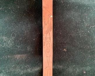 $100 Beautiful large Native American stamped sterling and turquoise bookmark, hallmarked GAH