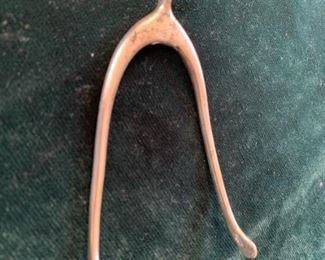 $50 Antique English sterling wishbone sugar tongs