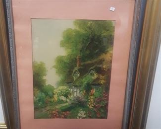 1950's Litho Print and Frame 