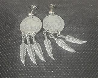 Buffalo Nickel Earrings 