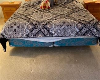 Broyhill king size bed and two nightstands