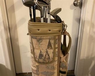 Set of golf clubs