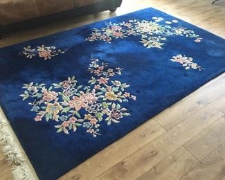 Circa 1960's  Oriental Hand Knotted Area Rug.