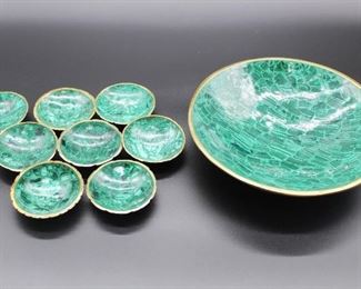 13 Piece Russian Malachite Nut Set