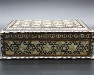 Syrian mother of pearl inlaid box