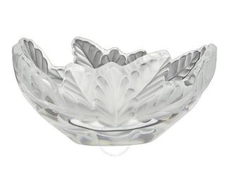Compiegne Bowl- Inspired by and named for the Compiegne forest, a nationally owned forest in the north of France, this captivating bowl echoes the shape of oak leaves. Originally designed by Marc Lalique in 1966, it is presented here in a vibrant red color, like the fallen autumn leaves that adorn the ground.
Handcrafted of lead crystal.
Hand wash.
Approximately 7.75"W x 6.25"D x 4"T.
Made in France.