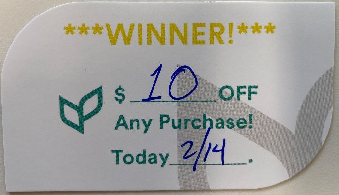 SUNDAY ONLY- find one of these and get $10 off any purchase.