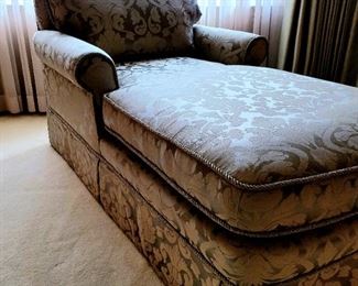 custom damask chaise lounge