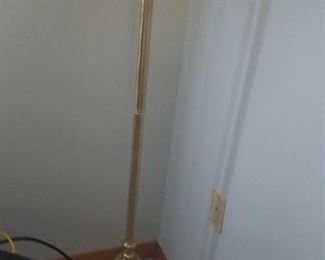 Brass floor lamp, works