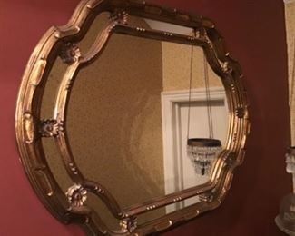 Gold double frame mirror