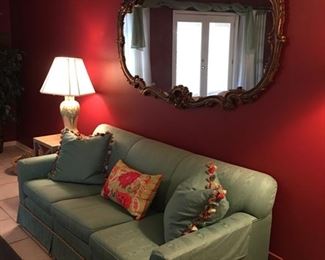 Sofa and Beautiful Large Mirror