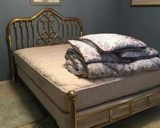 Beautiful Heavy Brass Queen Size Bed and Mattresses