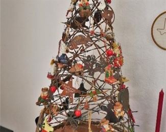 Barbed wire Christmas tree