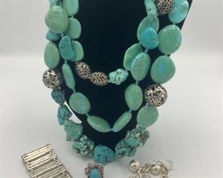 Chicos Turquoise Multi Strand Necklace and More