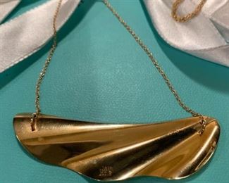 Tiffany 18 Karat Gold Angel Wing Necklace