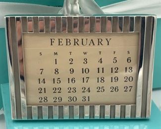 Tiffany 1995 Perpetual Sterling Desk Calendar Frame