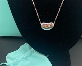 Tiffany and Co Elsa Perretti Bean Necklace Sterling