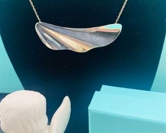 Tiffany and Co Elsa Perretti Sterling Angel Wings Necklace