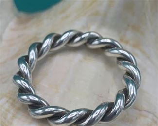 Tiffany and Co Sterling Twist Rope Stacking Ring