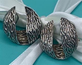 Tiffany and Co Vintage Clip On Sterling Silver Earrings