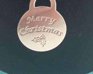 Tiffany and Company Sterling Merry Christmas Necklace